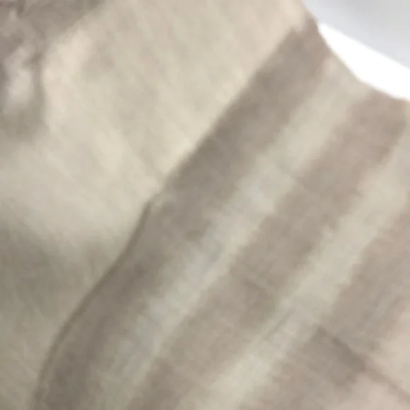Beige and Brown Fringed Throw